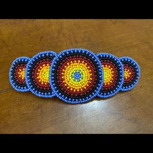 New Native American Barrette handmade clip beaded